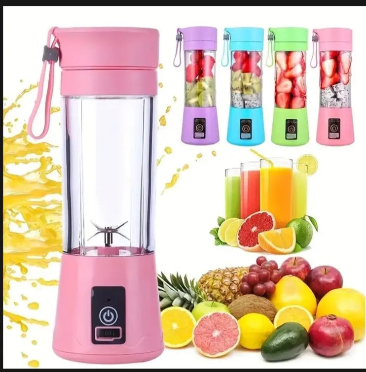Portable USB Rechargeable Juicer Blender with 6 Blades and 380ml portable juicer cup- Compact Mini Juicer Machine for travel,Gym and Kitchen Panda Mart