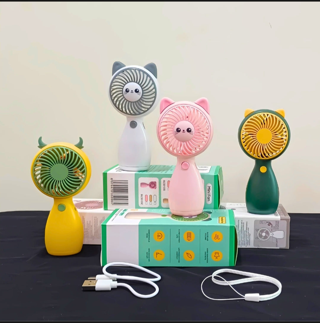 Mini Portable Fans Rechargeable battery/ USB Rechargeable Hand Fan Panda Mart