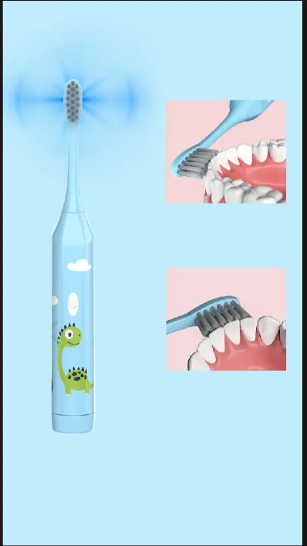 Electric toothbrush for children with cartoon patterns or battery operater Panda Mart