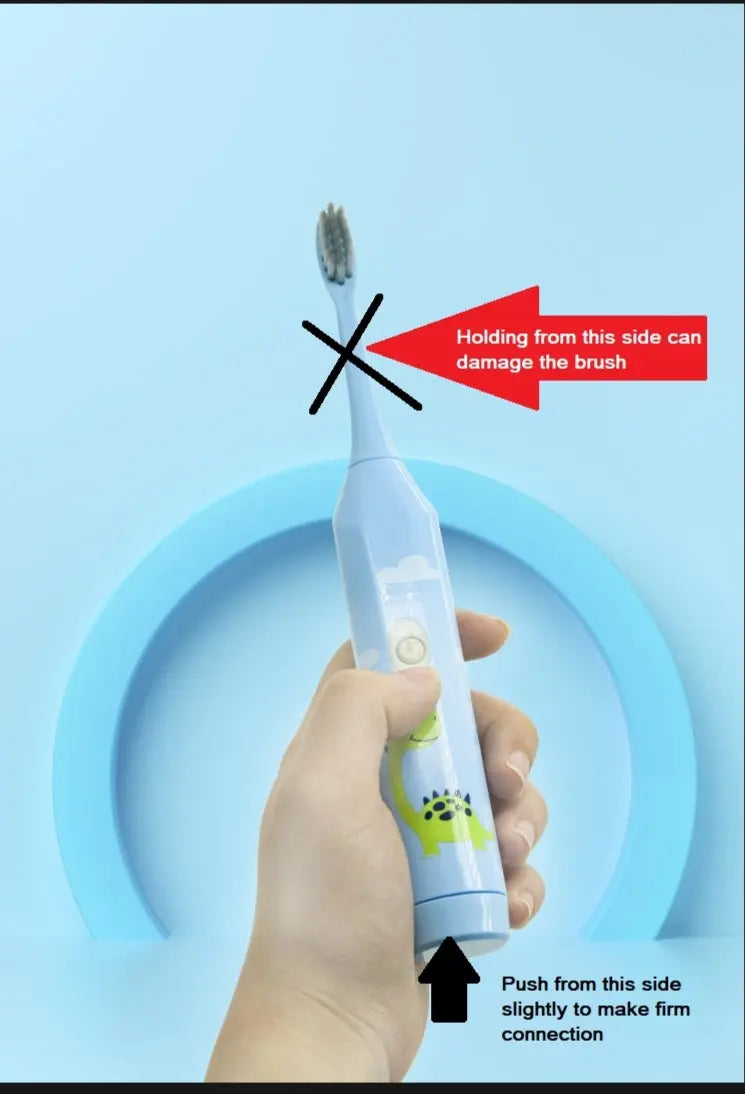 Electric toothbrush for children with cartoon patterns or battery operater Panda Mart