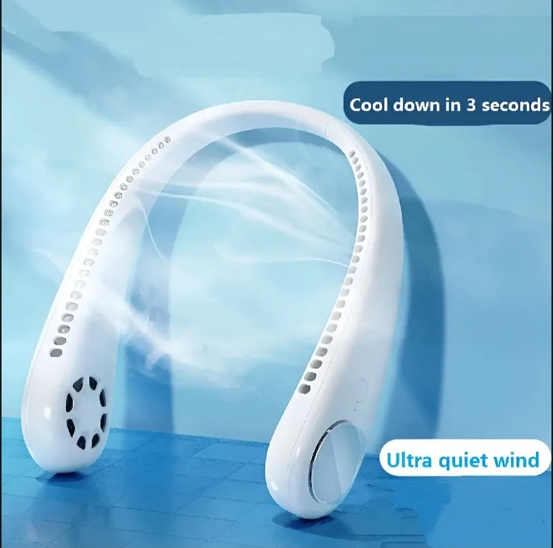 Portable bladeless Neck Fan-Rechargeable USB cooling fan for outdoor sport , office,home and travel Panda Mart