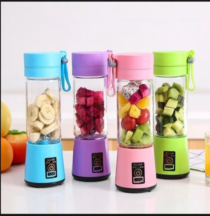 Portable USB Rechargeable Juicer Blender with 6 Blades and 380ml portable juicer cup- Compact Mini Juicer Machine for travel,Gym and Kitchen Panda Mart