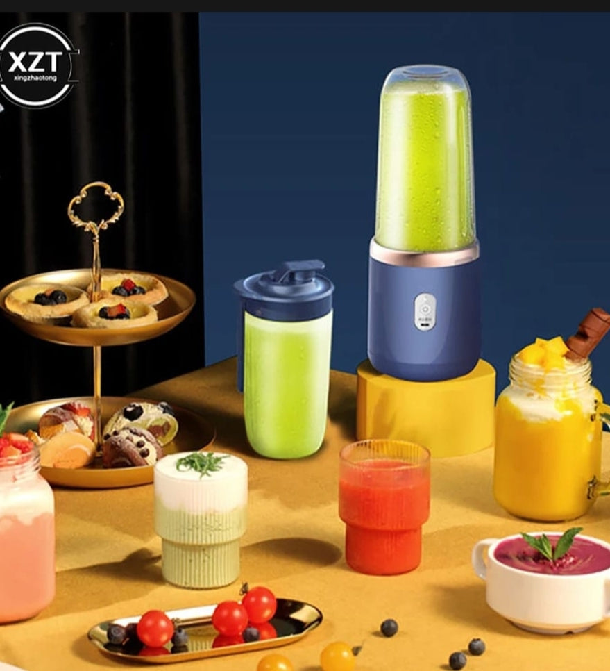 USB Rechargeable Juicer Blender with 400ml Jug and 6 Blades Panda Mart