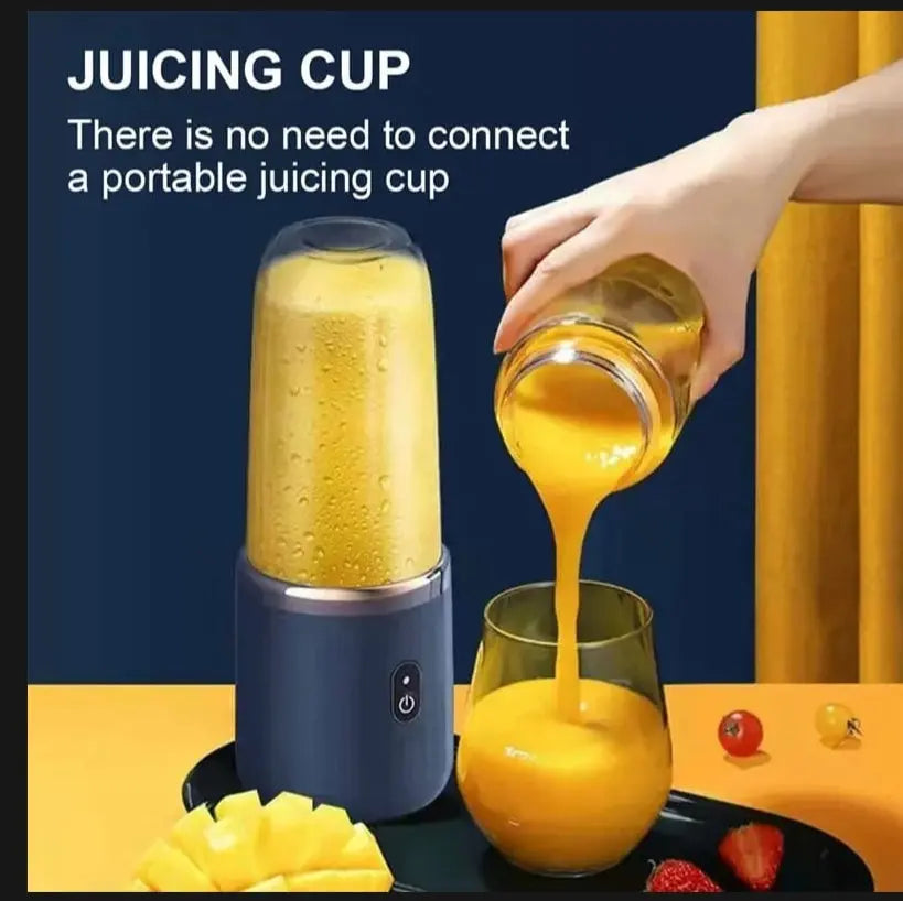 USB Rechargeable Juicer Blender with 400ml Jug and 6 Blades Panda Mart