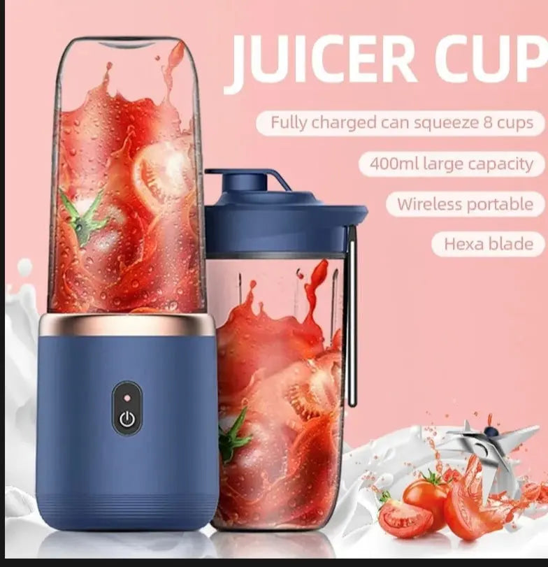 USB Rechargeable Juicer Blender with 400ml Jug and 6 Blades Panda Mart