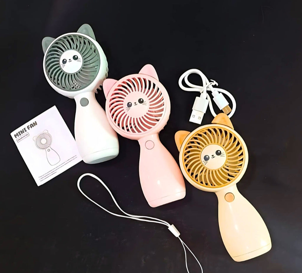 Mini Portable Fans Rechargeable battery/ USB Rechargeable Hand Fan Panda Mart