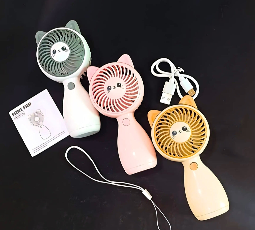 Mini Portable Fans Rechargeable battery/ USB Rechargeable Hand Fan Panda Mart
