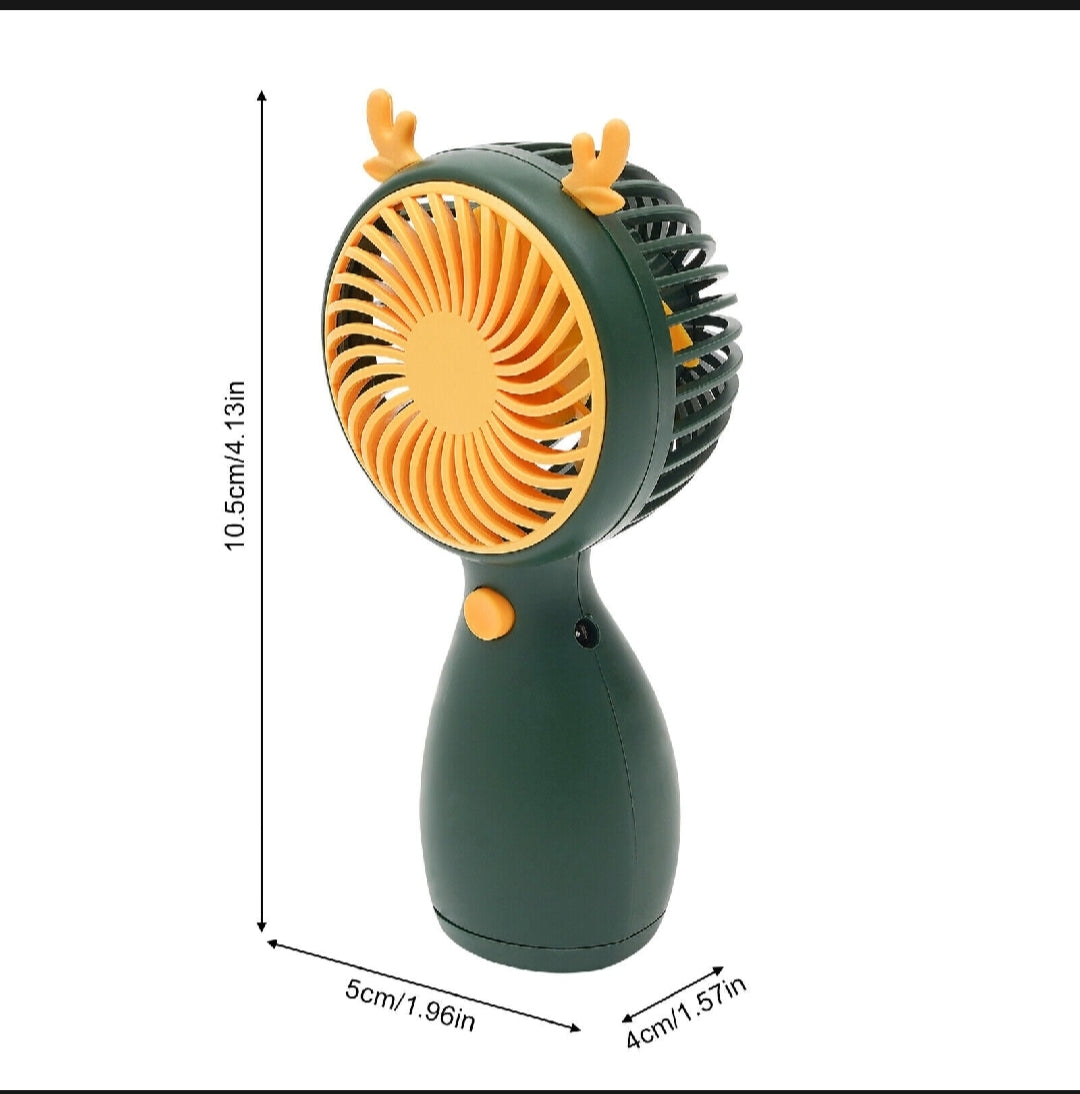 Mini Portable Fans Rechargeable battery/ USB Rechargeable Hand Fan Panda Mart