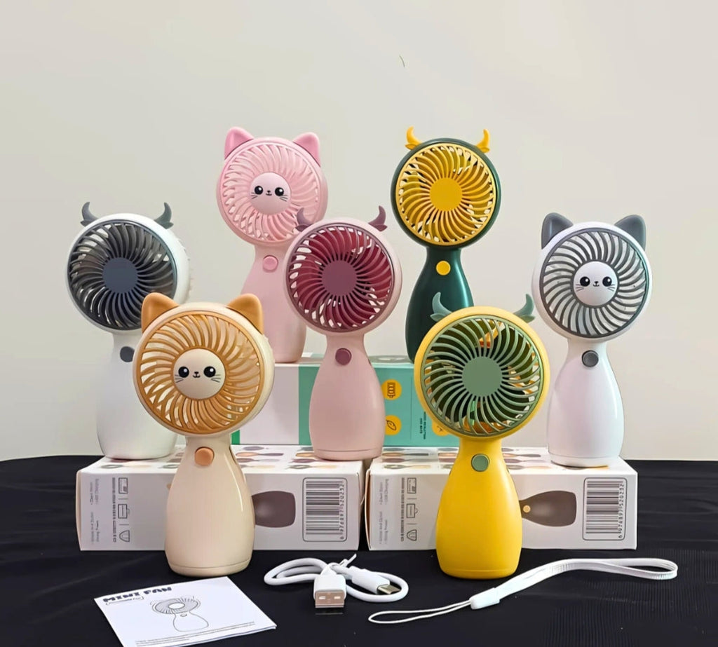 Mini Portable Fans Rechargeable battery/ USB Rechargeable Hand Fan Panda Mart