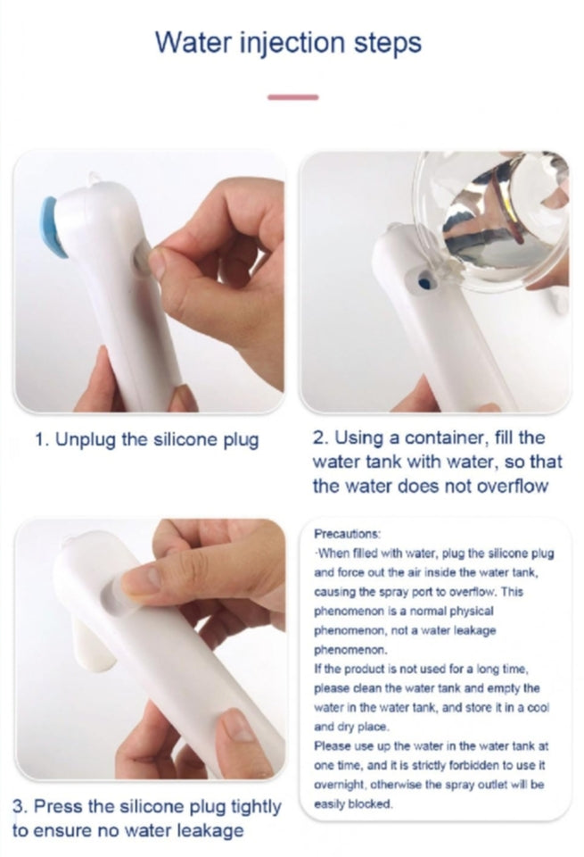 Mini 2 in 1 Nano Fan and Spray with USB Rechargeable Fan & Water Spray Mist Panda Mart