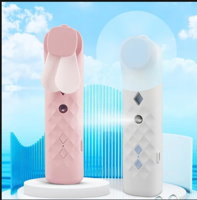 Mini 2 in 1 Nano Fan and Spray with USB Rechargeable Fan & Water Spray Mist Panda Mart