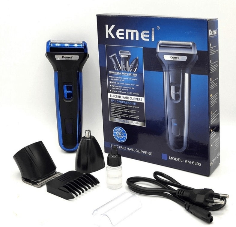 3-in-1 Rechargeable Shaving Machine for Men-Beard Trimmer , Hair Clipper & Face Shaver Panda Mart