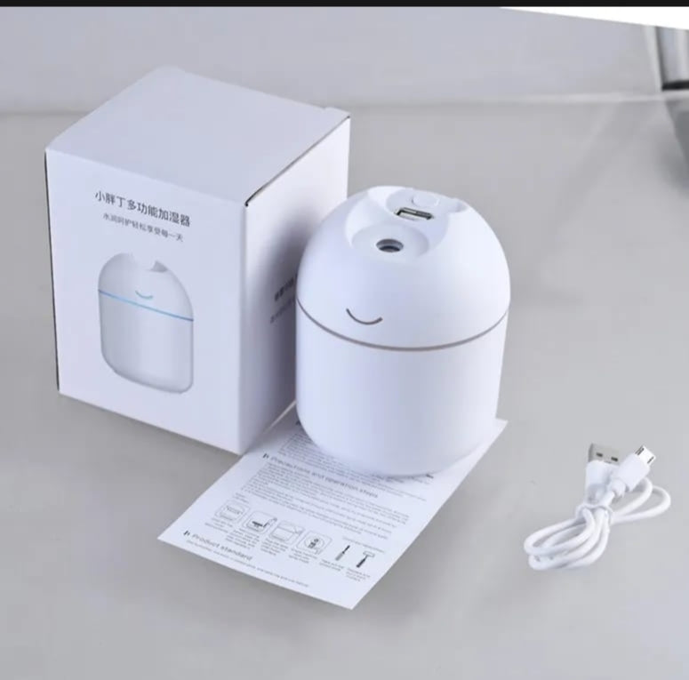 Portable Mini Air Humidifier USB Desktop for Car, Bedroom Mist Maker with Sprayer with LED Light Panda Mart