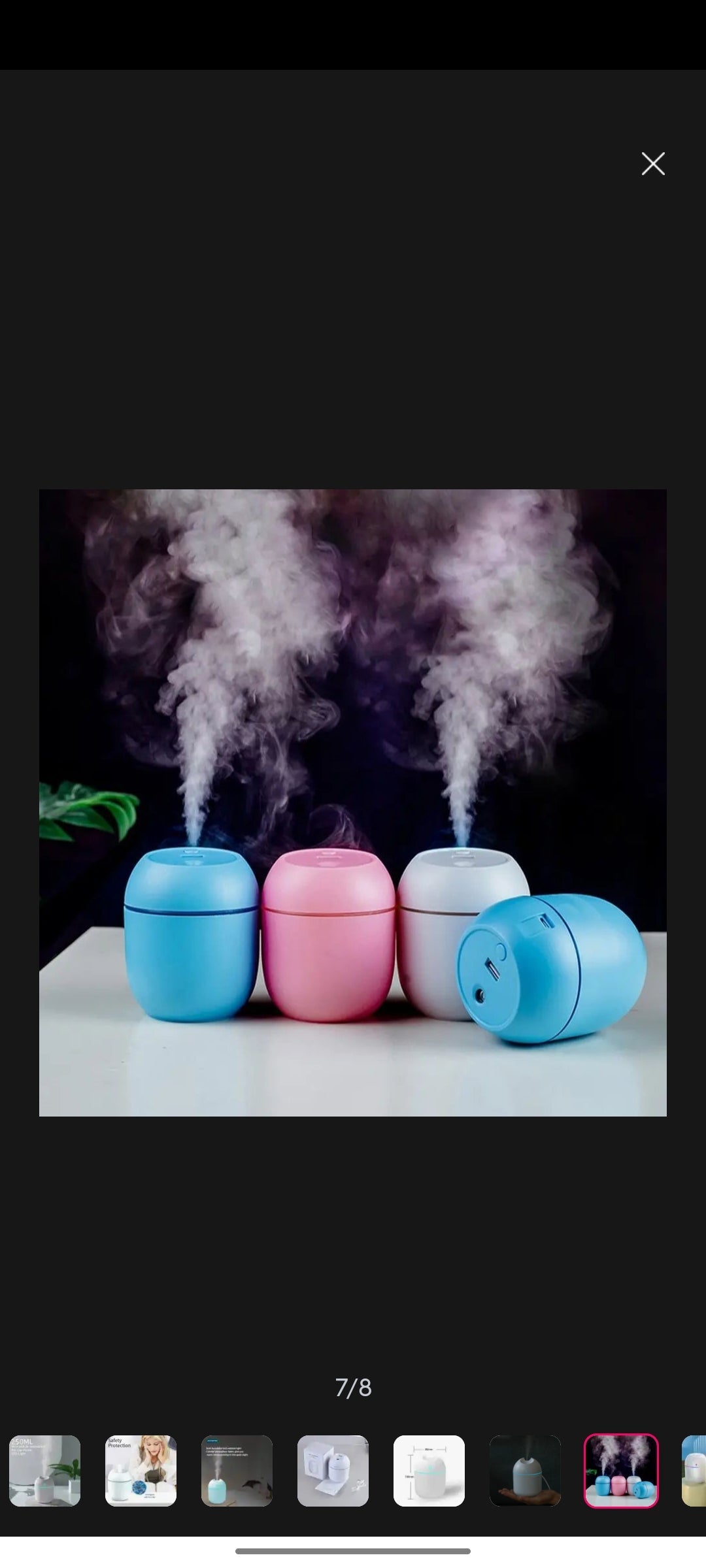 Portable Mini Air Humidifier USB Desktop for Car, Bedroom Mist Maker with Sprayer with LED Light Panda Mart